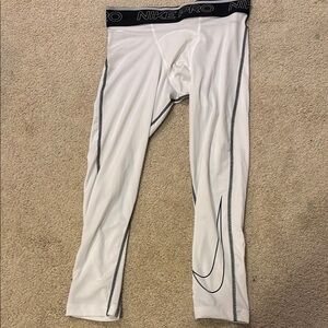 Nike Pro White and Black Leggings